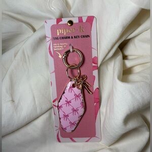 🩷 Piper K Pink Bow Bag Charm & Keychain
